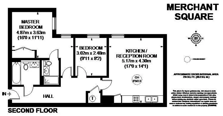 Floorplan 1 for 4A Merchant Square Paddington W2