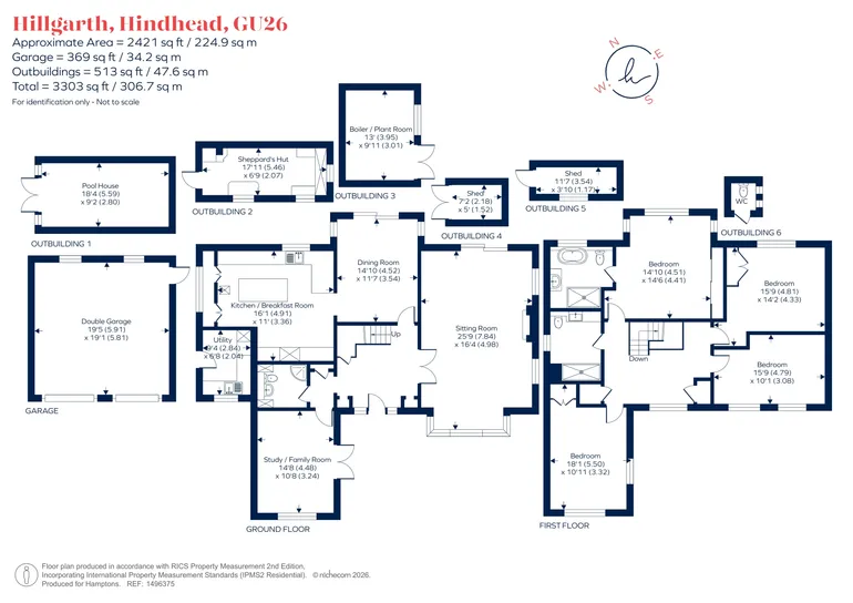 Floorplan 1 for Hillgarth, Hindhead, GU26