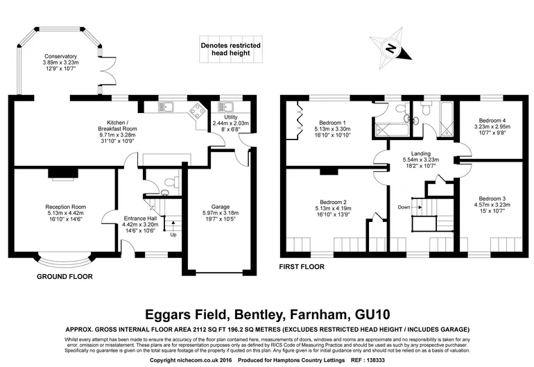 Floorplan 1 for Eggars Field, Bentley, Farnham, GU10