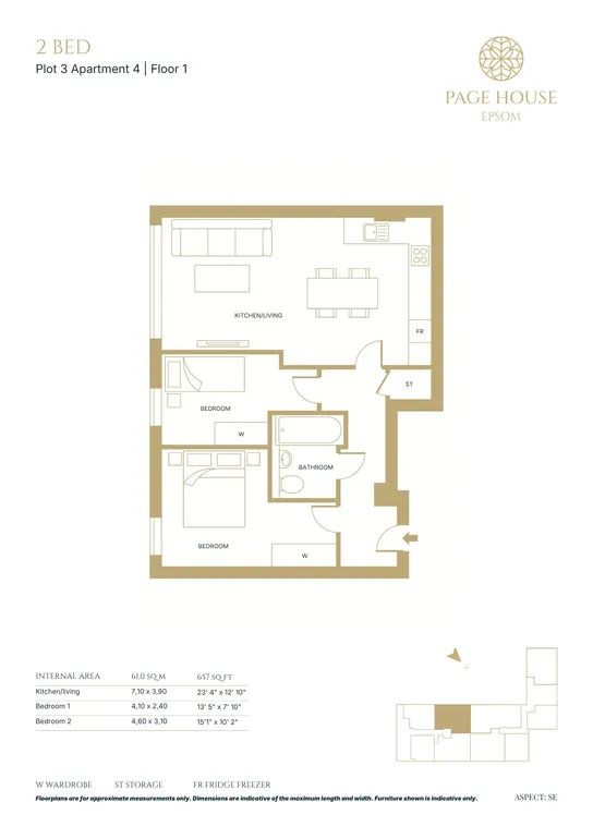 Floorplan 1 for Page House, East Street, Epsom, KT17