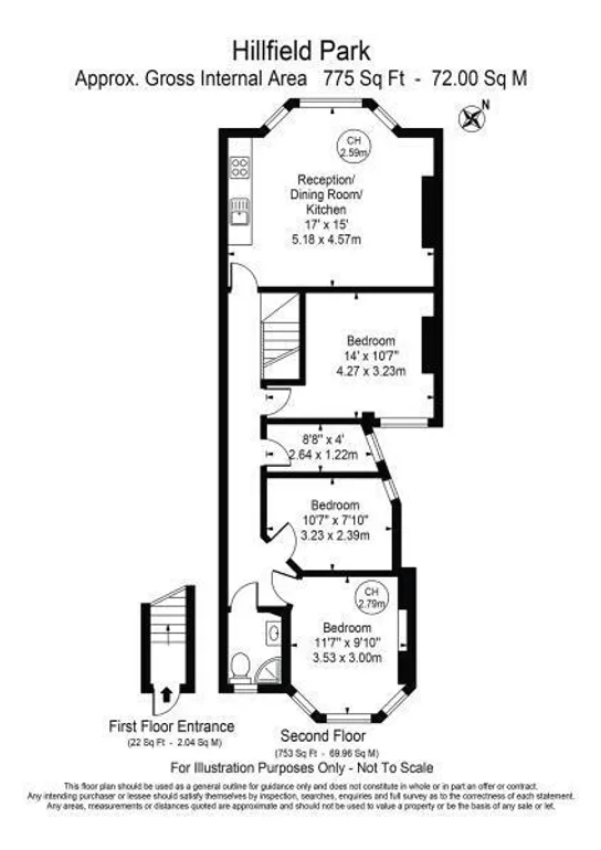 Floorplan 1 for Hillfield Park Mews London N10