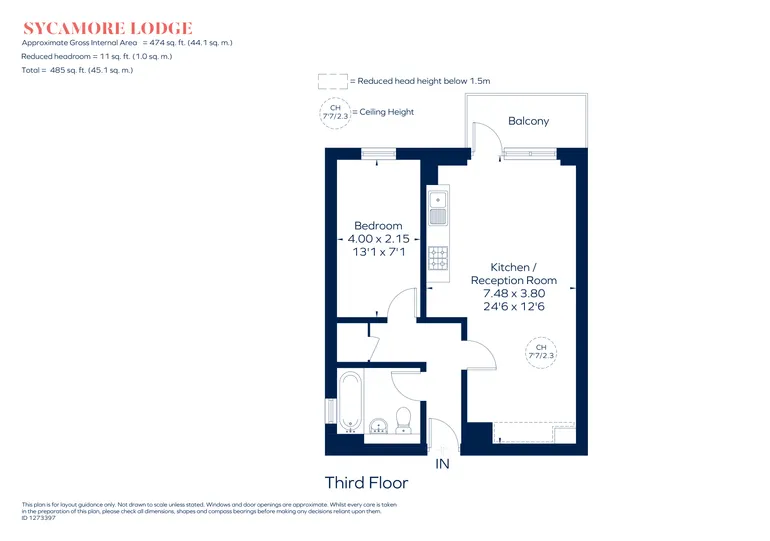Floorplan 1 for Gipsy Lane London SW15