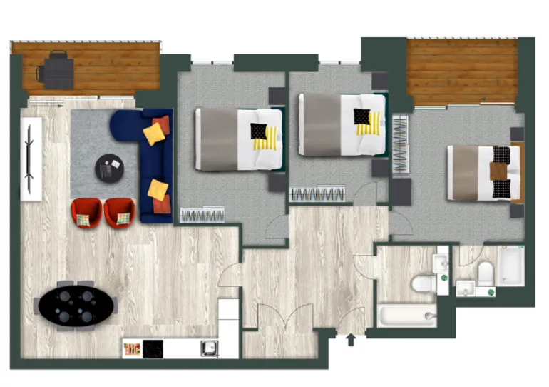 Floorplan 1 for Kooky Staines, 4 Fairfield Avenue Staines-upon-thames TW18