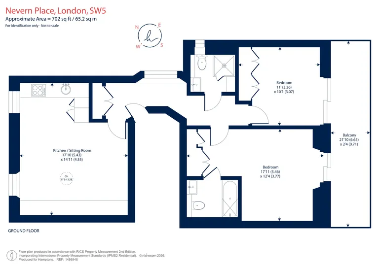 Floorplan 1 for Nevern Place London SW5