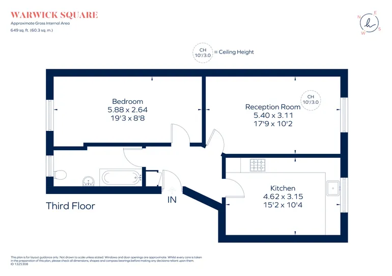 Floorplan 1 for Warwick Square Pimlico SW1V