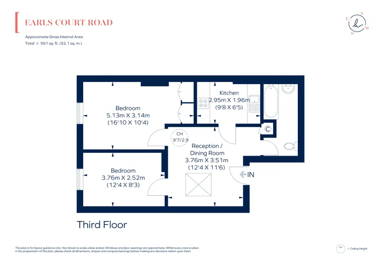 Floorplan 1 for Earls Court Road London SW5