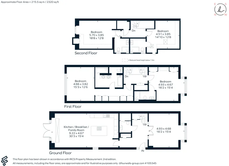 Floorplan 1 for Ronmar Place, Leatherhead Road, Oxshott, KT22