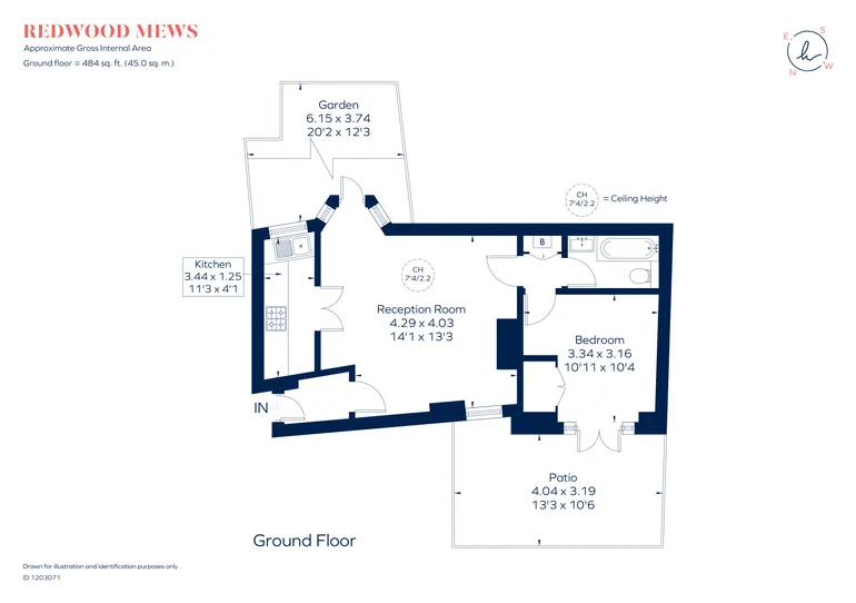 Floorplan 1 for Redwood Mews London SW4