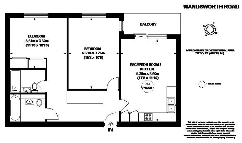 Floorplan 1 for Wandsworth Road London SW8