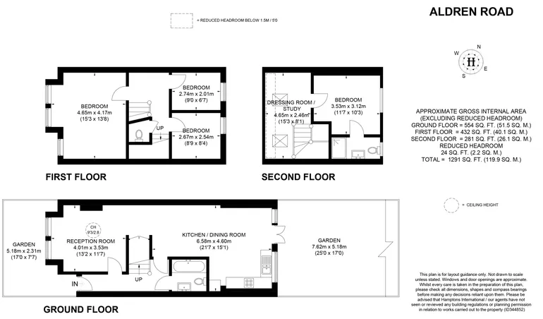 Floorplan 1 for Aldren Road Earlsfield SW17