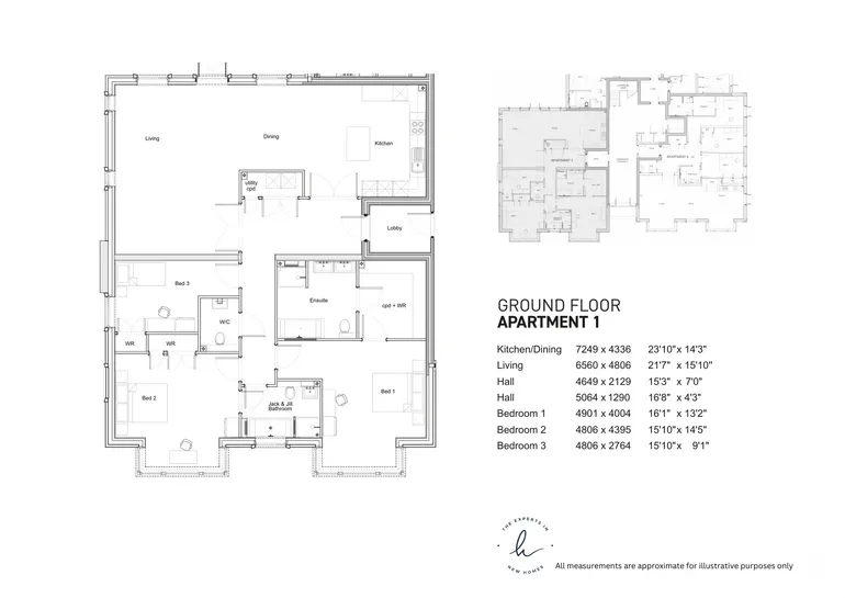 Floorplan 1 for Shalford Lodge, Kingston Hill, Kingston Upon Thames, KT2