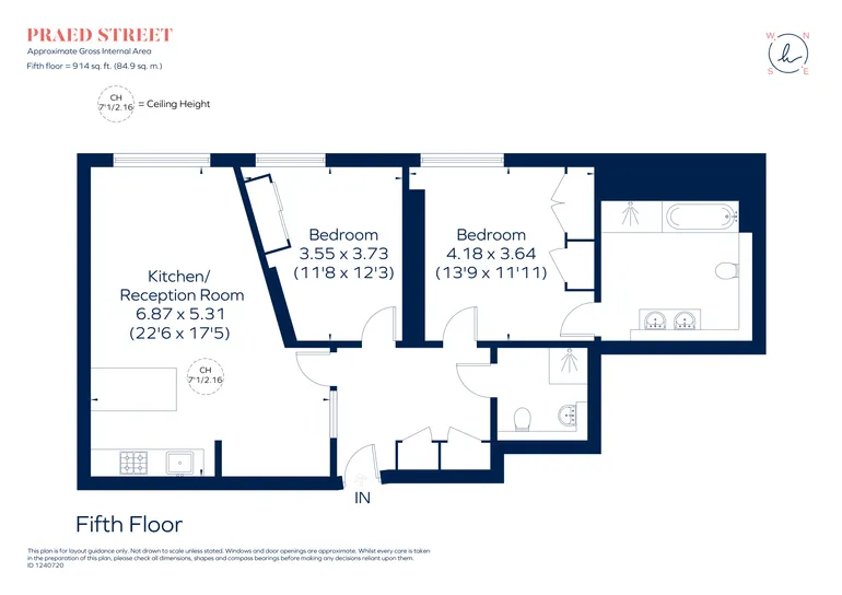 Floorplan 1 for Praed Street Paddington W2