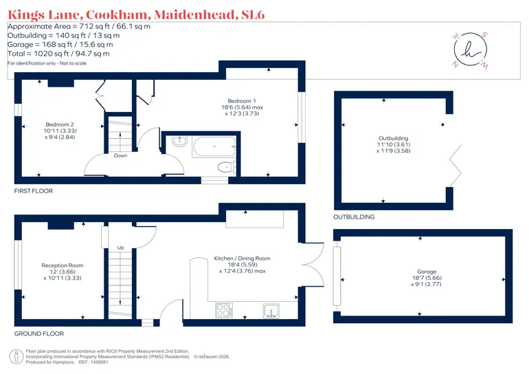 Floorplan 1 for Kings Lane, Cookham Dean, Maidenhead, SL6