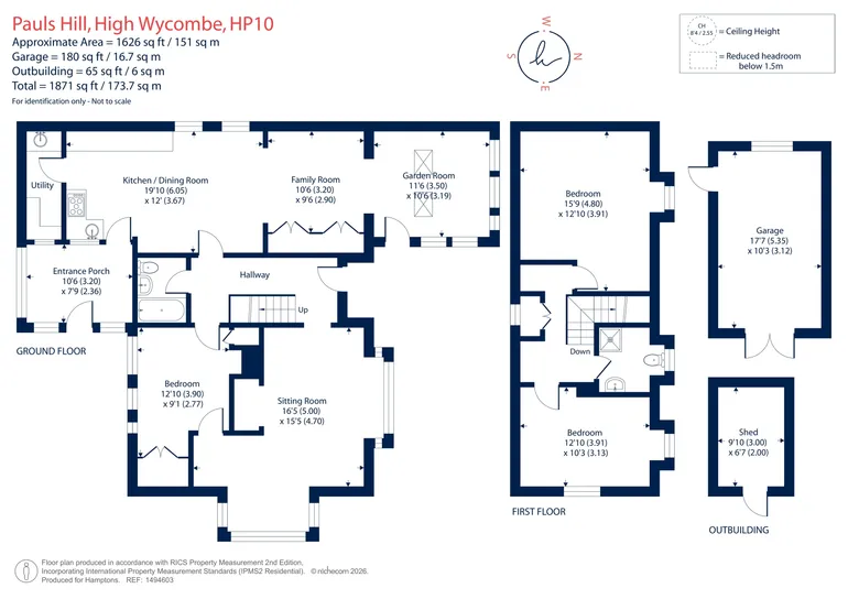 Floorplan 1 for Pauls Hill, Penn, HP10