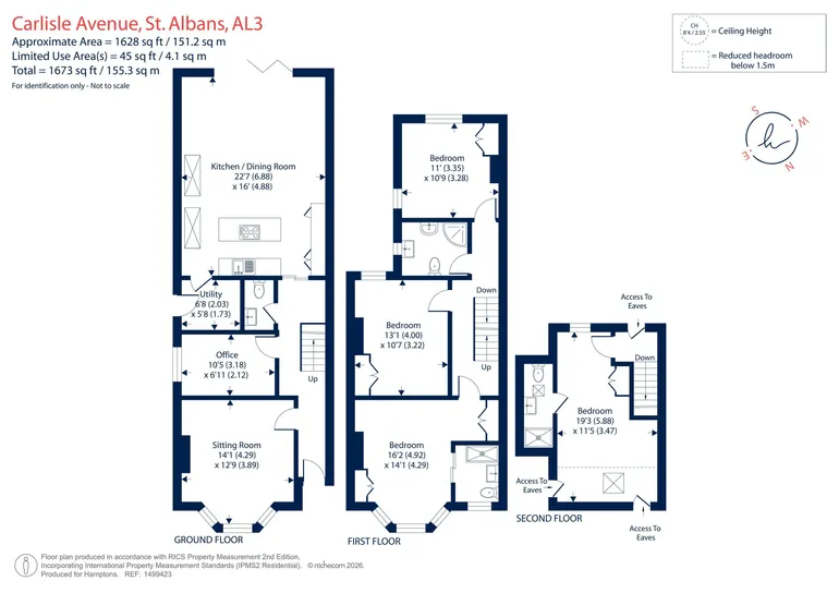 Floorplan 1 for Carlisle Avenue, St. Albans, AL3