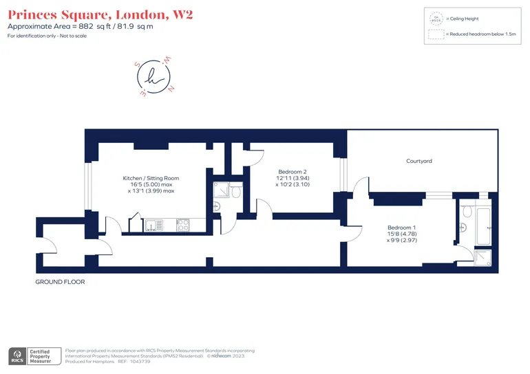 Floorplan 1 for Princes Square, Notting Hill, W2