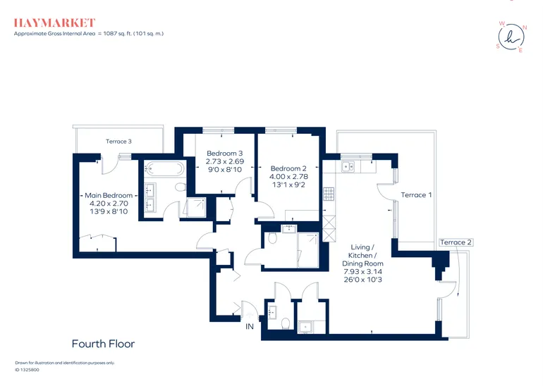 Floorplan 1 for Pinewood Gardens Teddington TW11