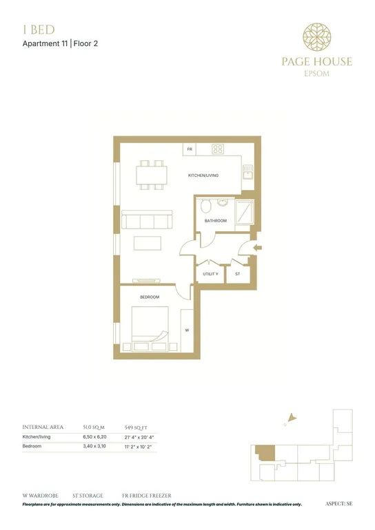 Floorplan 1 for Page House, East Street, Epsom, KT17