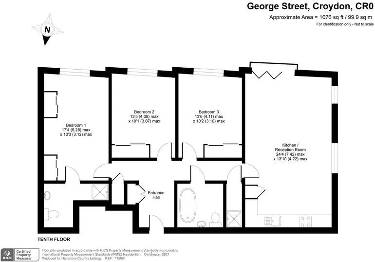 Floorplan 1 for Ten Degrees, Croydon