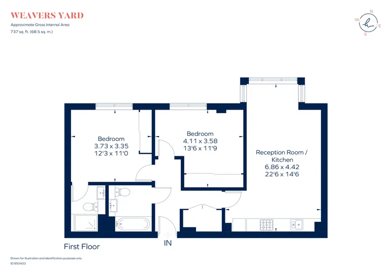 Floorplan 1 for 10 Market Street Newbury RG14