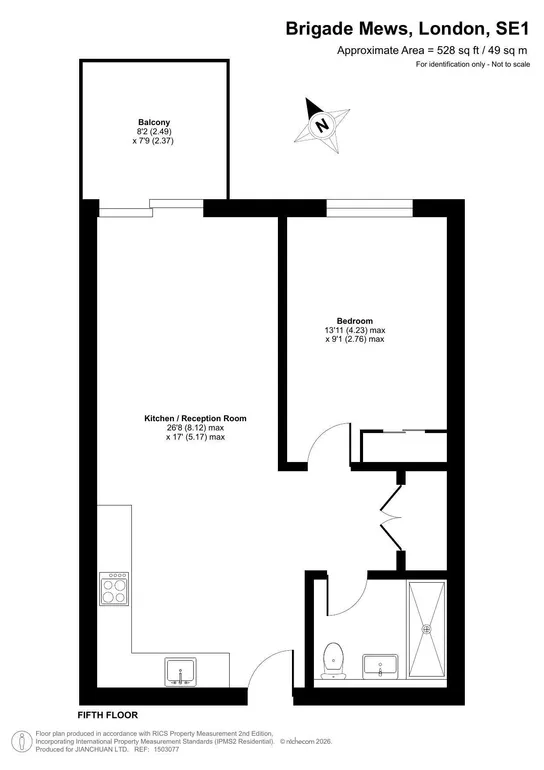 Floorplan 1 for Walton-Clark House, Borough, SE1