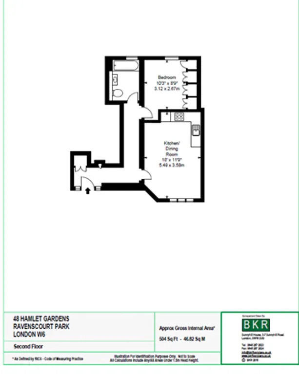Floorplan 1 for Hamlet Gardens, King Street, London, W6