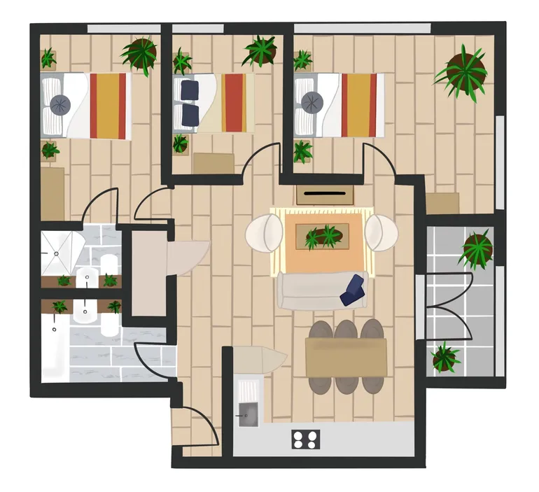 Floorplan 1 for Enclave: Birmingham City, 149 Hurst St Birmingham B5