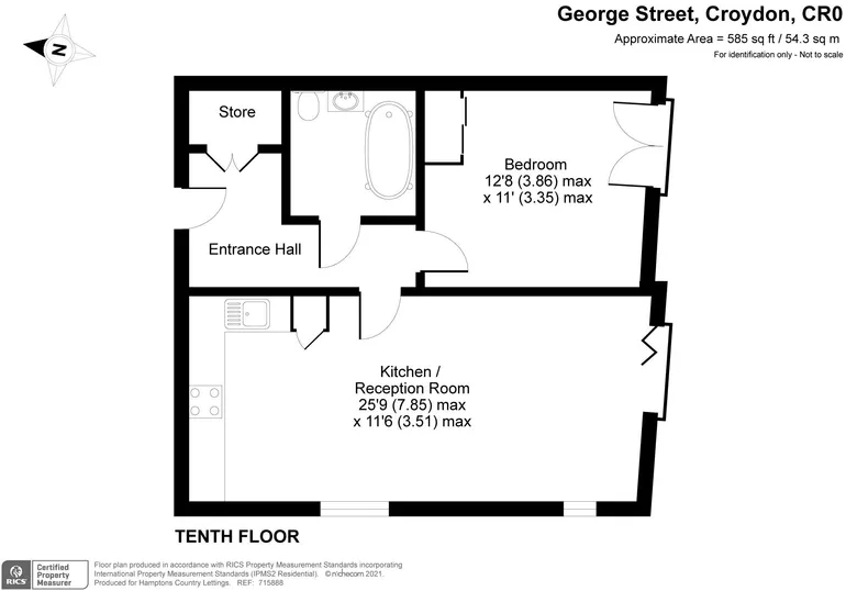 Floorplan 1 for Ten Degrees, Croydon