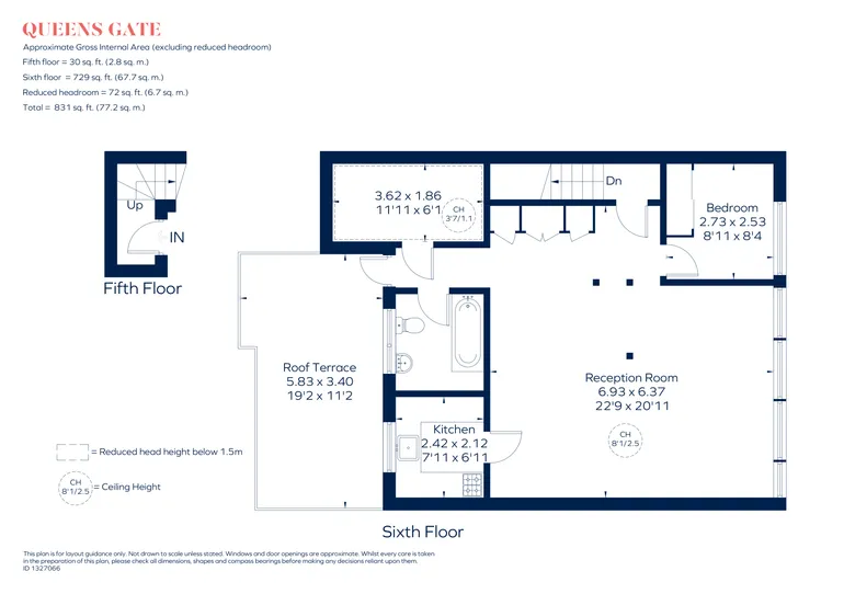 Floorplan 1 for Queen's Gate, London, SW7