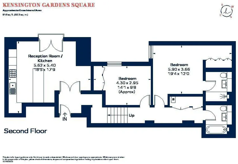 Floorplan 1 for Kensington Gardens Square London W2