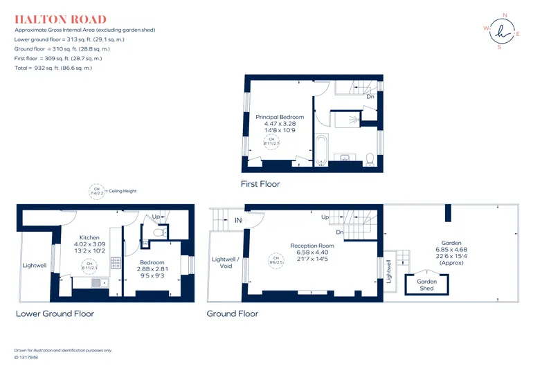 Floorplan 1 for Halton Road, London, N1
