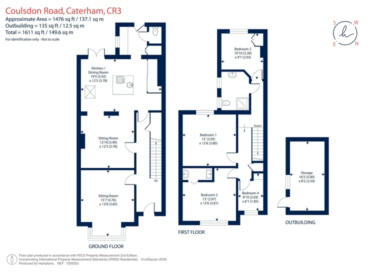 Floorplan 1 for Coulsdon Road, Caterham, CR3