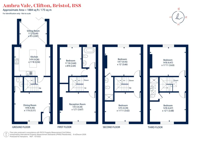 Floorplan 1 for Ambra Vale, Bristol, BS8