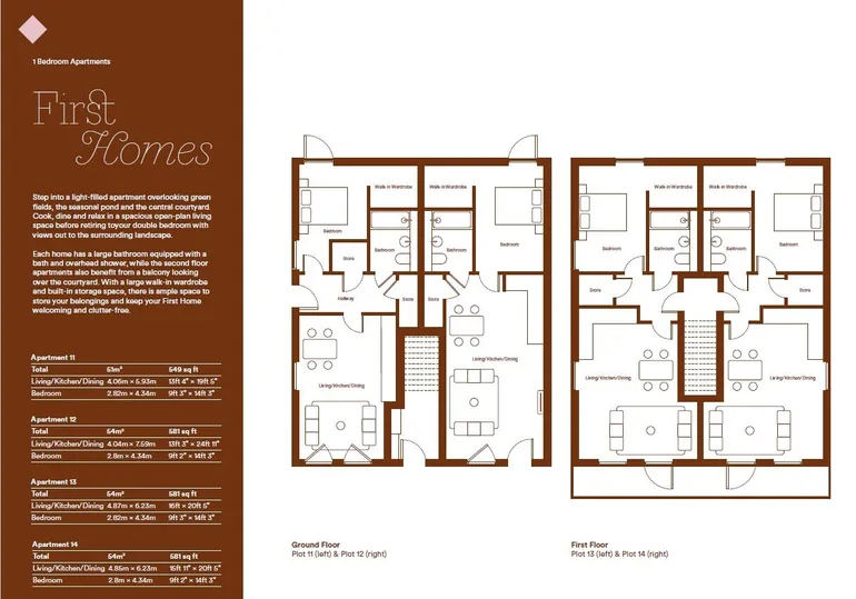 Floorplan 1 for Plot 14 Medburn Yard Watling Street, Radlett, WD6