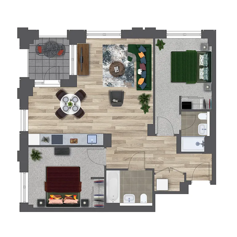 Floorplan 1 for Kooky Redhill, 1 Marketfield Way Redhill RH1