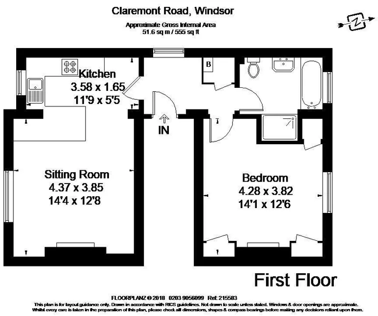 Floorplan 1 for Claremont Road Windsor SL4
