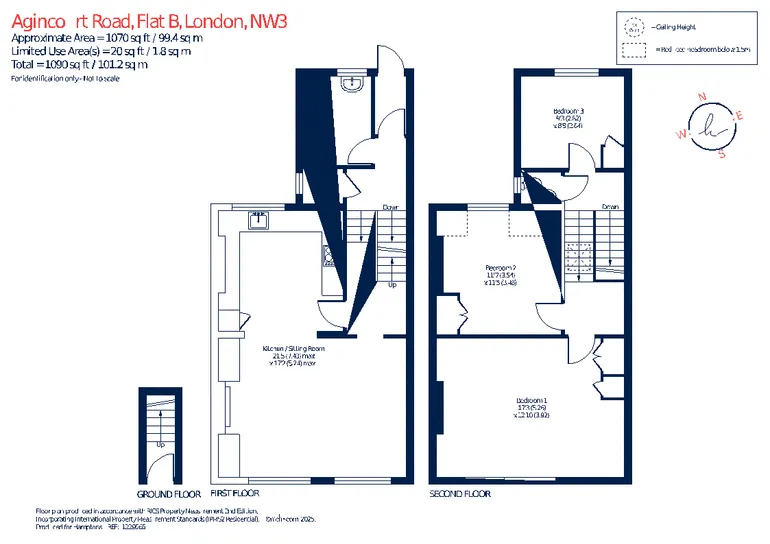 Floorplan 1 for Agincourt Road London NW3