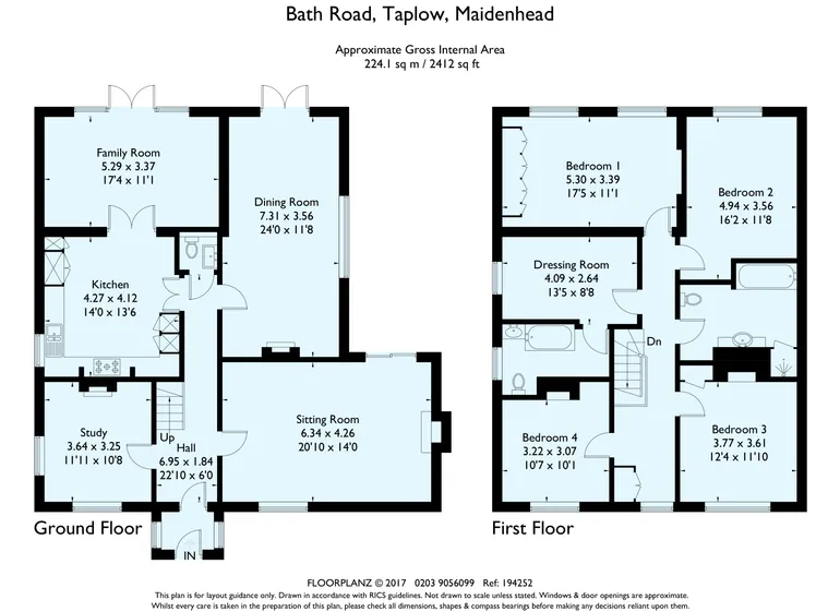 Floorplan 1 for Bath Road Taplow SL6
