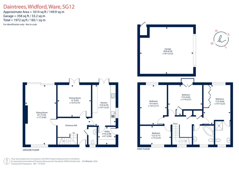 Floorplan 1 for Daintrees, Widford, Ware, SG12