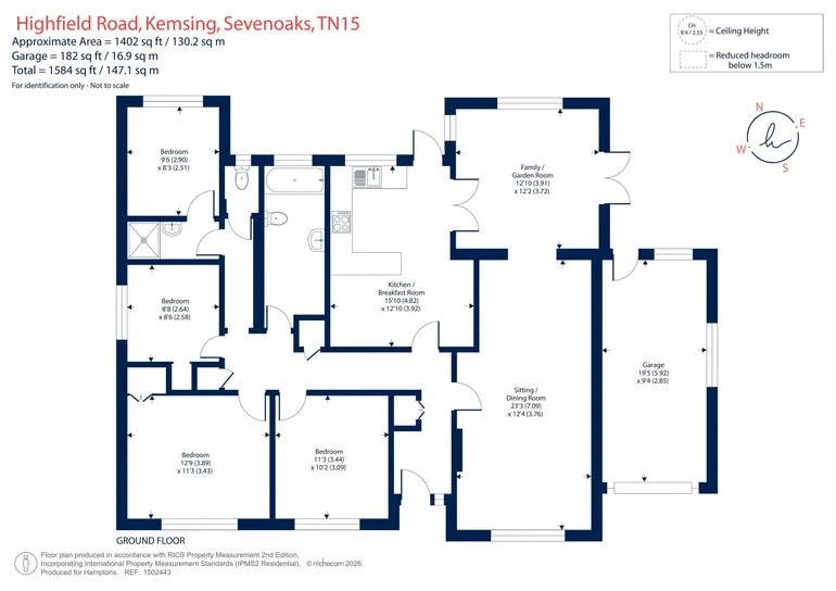 Floorplan 1 for Highfield Road, Sevenoaks, TN15