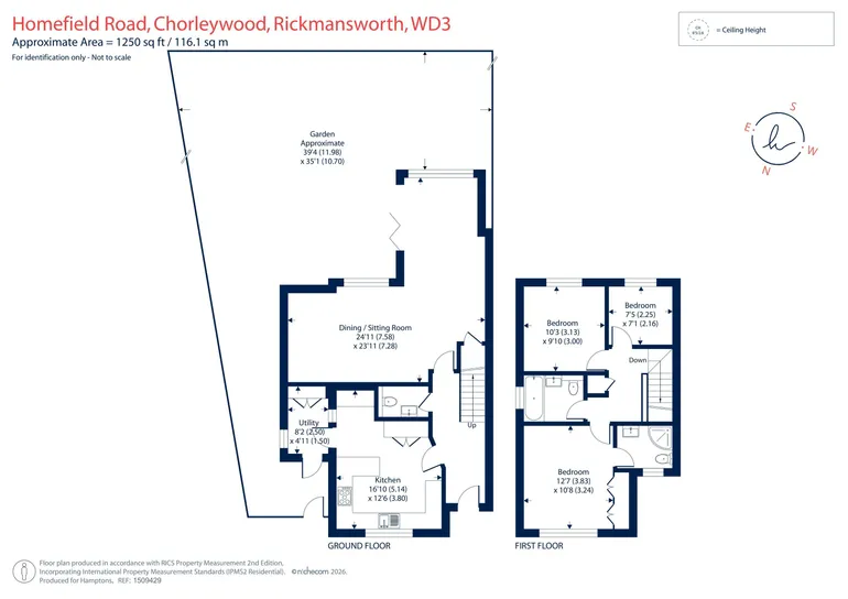 Floorplan 1 for Homefield Road, Chorleywood, WD3