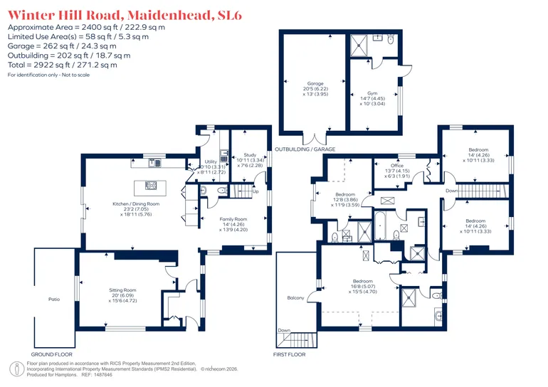 Floorplan 1 for Winter Hill Road, Maidenhead, SL6