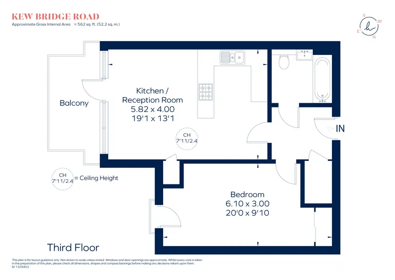 Floorplan 1 for Kew Bridge Road, Brentford, TW8