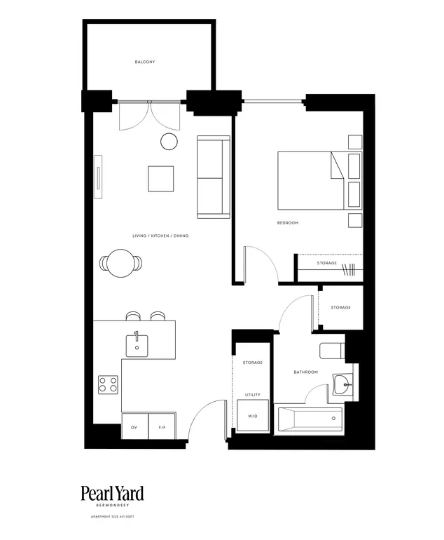 Floorplan 1 for Pearl Yard, Webster Road Bermondsey SE16
