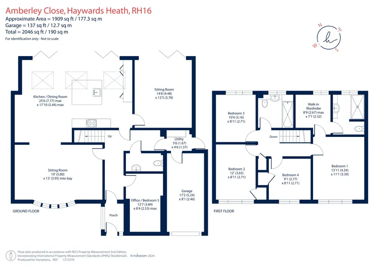 Floorplan 1 for Amberley Close Haywards Heath RH16