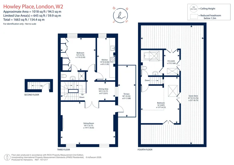Floorplan 1 for Howley Place London W2