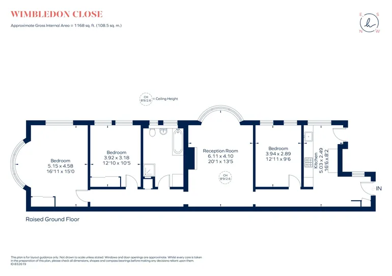 Floorplan 1 for The Downs Wimbledon SW20