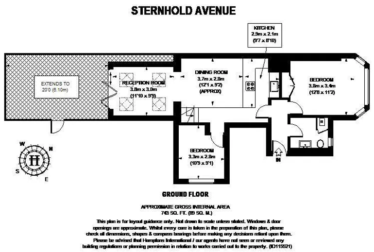 Floorplan 1 for Sternhold Avenue London SW2