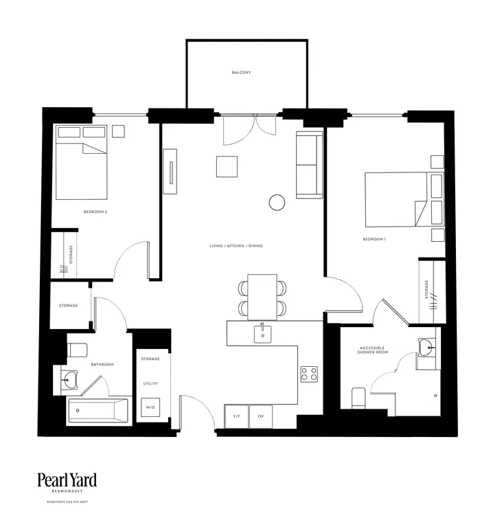 Floorplan 1 for Pearl Yard, Biscuit Walk Bermondsey SE16