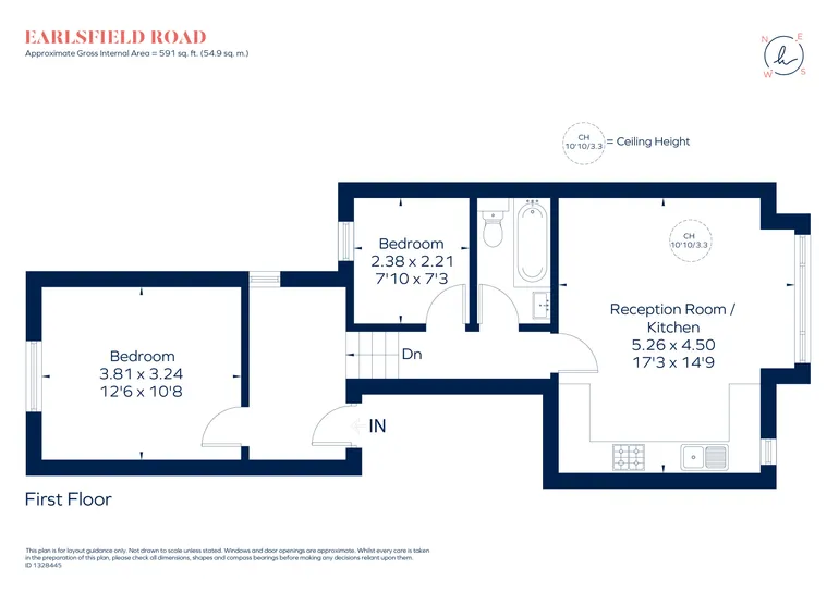 Floorplan 1 for Earlsfield Road, London, SW18